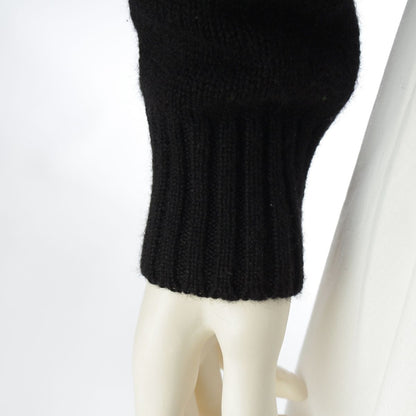 Dior Cashmere Embroidery Cross Stitch Knit Sweater Flower Butterfly Black 34 — view 6