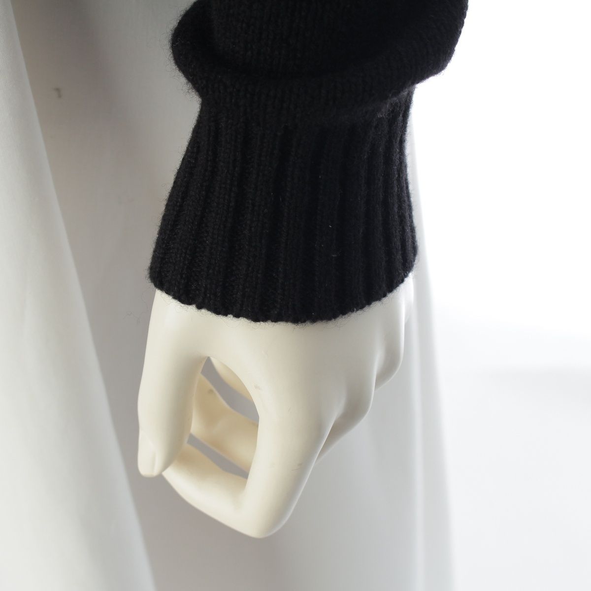 Dior Cashmere Embroidery Cross Stitch Knit Sweater Flower Butterfly Black 34 — view 7