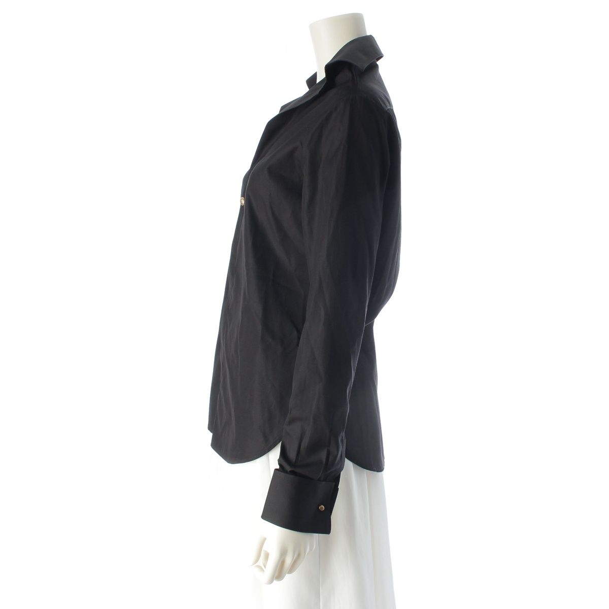 Dior Bee Embroidery Open Color Long Sleeve Shirt Blouse Black 34 — view 3