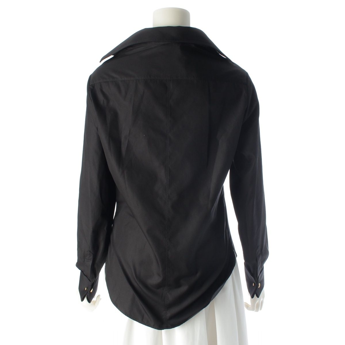 Dior Bee Embroidery Open Color Long Sleeve Shirt Blouse Black 34 — view 4