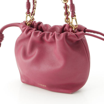 Loewe Flamenco Purse Mini Leather 2-Way Shoulder Handbag Bordeaux — view 2