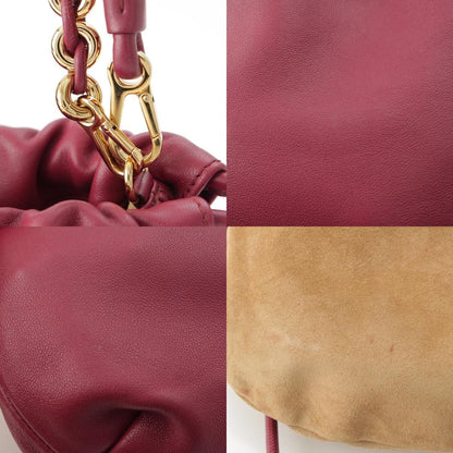 Loewe Flamenco Purse Mini Leather 2-Way Shoulder Handbag Bordeaux — view 9