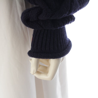 Louis Vuitton Wool Strap Front Cable Knit Cardigan Jacket Navy XS — view 6