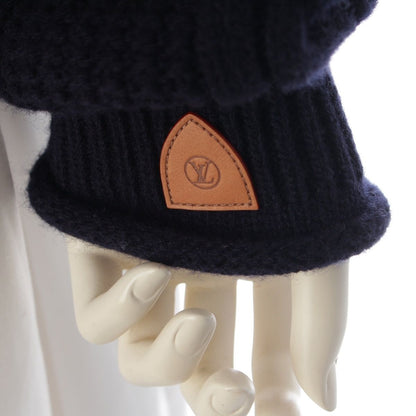 Louis Vuitton Wool Strap Front Cable Knit Cardigan Jacket Navy XS — view 7
