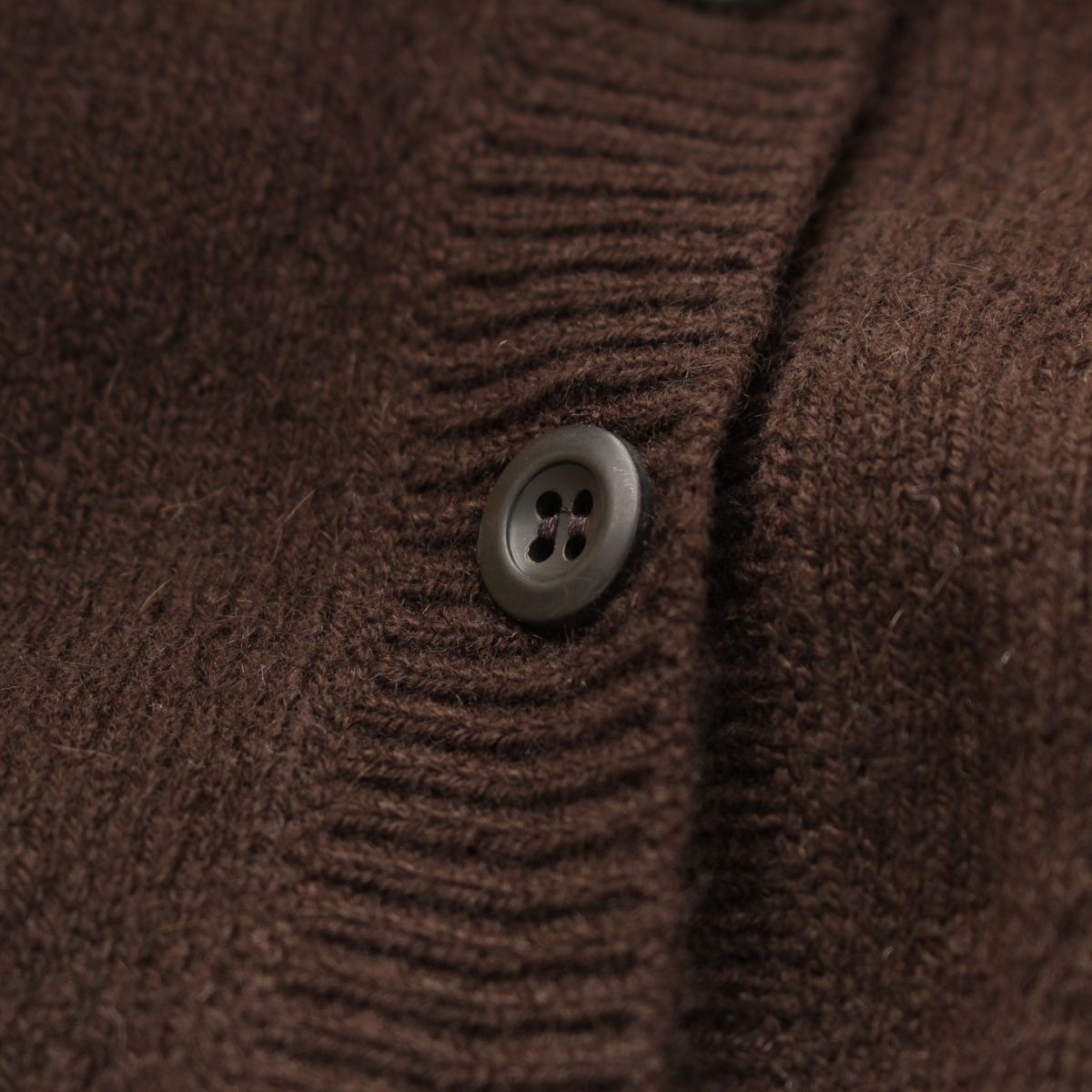 Prada Cashmere Agile Crew Neck Long Sleeve Cardigan Knit Top Brown 36 — view 8