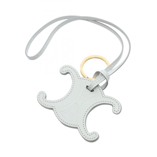 Celine Charm Triomphe Blue Gray Leather ring