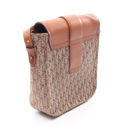 Dior Dio Shoulder Bag Street Chic Trotter Beige Brown Canvas Leather — view 2