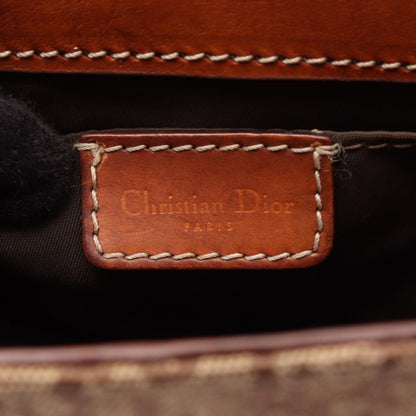 Dior Dio Shoulder Bag Street Chic Trotter Beige Brown Canvas Leather — view 4