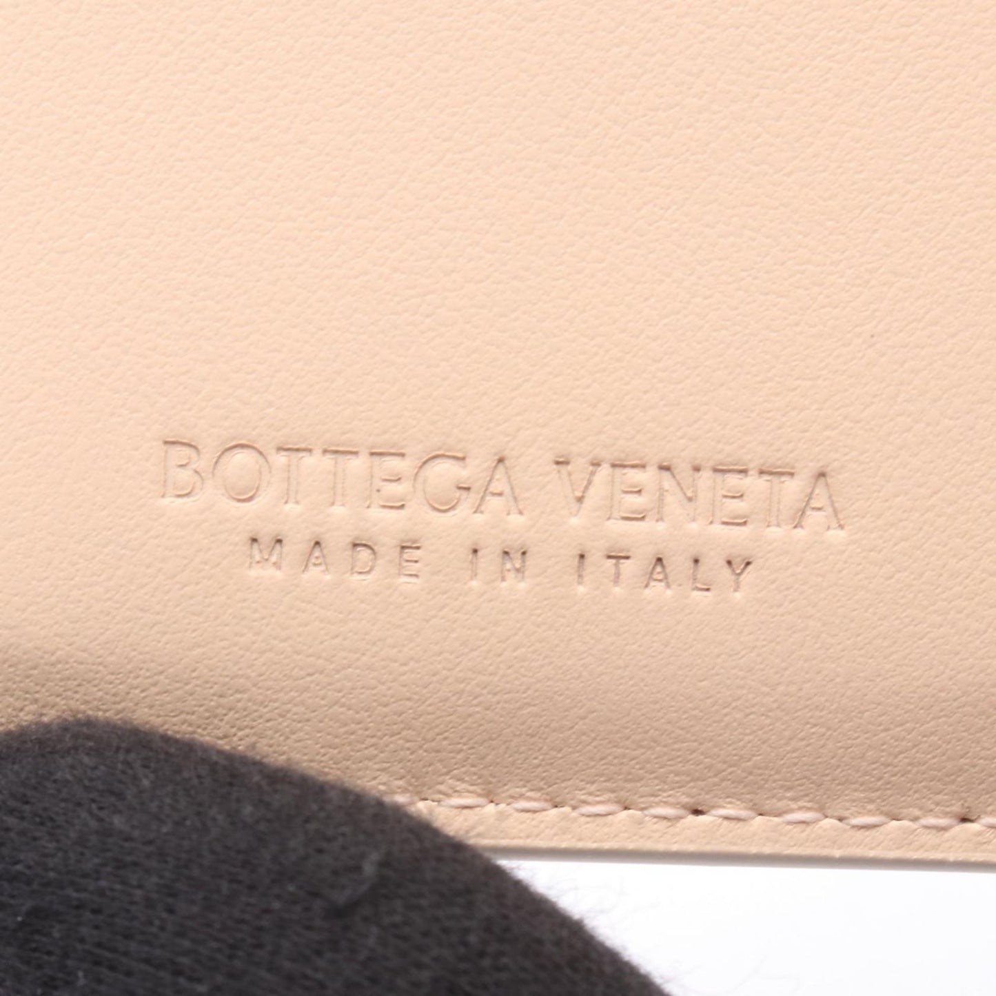Bottega Veneta Tri Foldwallet Cassette Maxi Intreccia Baby Pink Leather — view 5