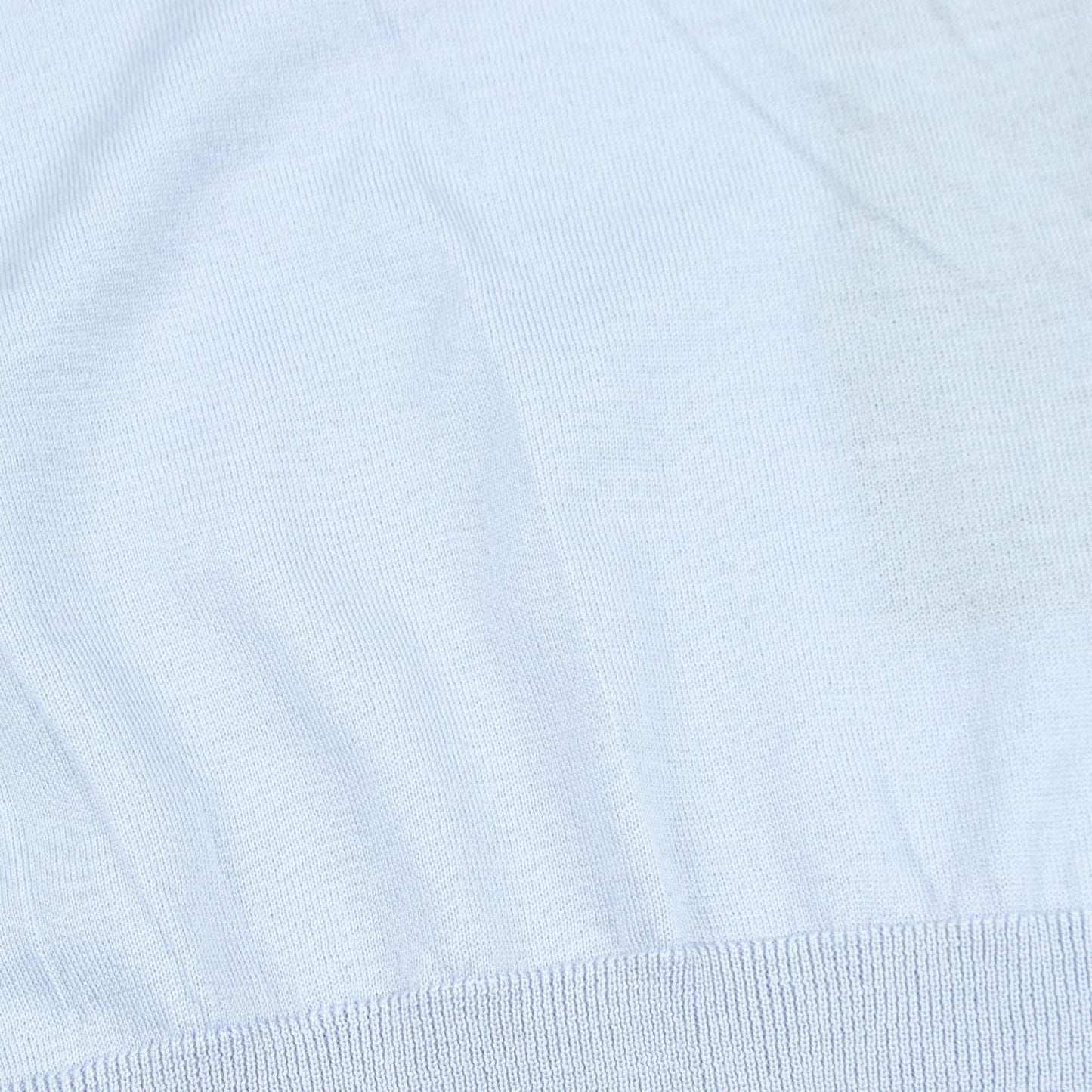 Prada Knit Logo Embroidery Neck Blue Sweater — view 6