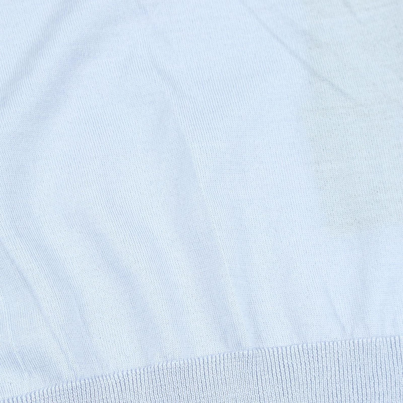 Prada Knit Logo Embroidery Neck Blue Sweater — view 6