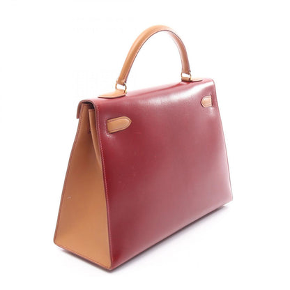 Hermes Handbag Kelly 32 Tricolor 2-Way ju shu Rouge Vif 32 Natural — view 2
