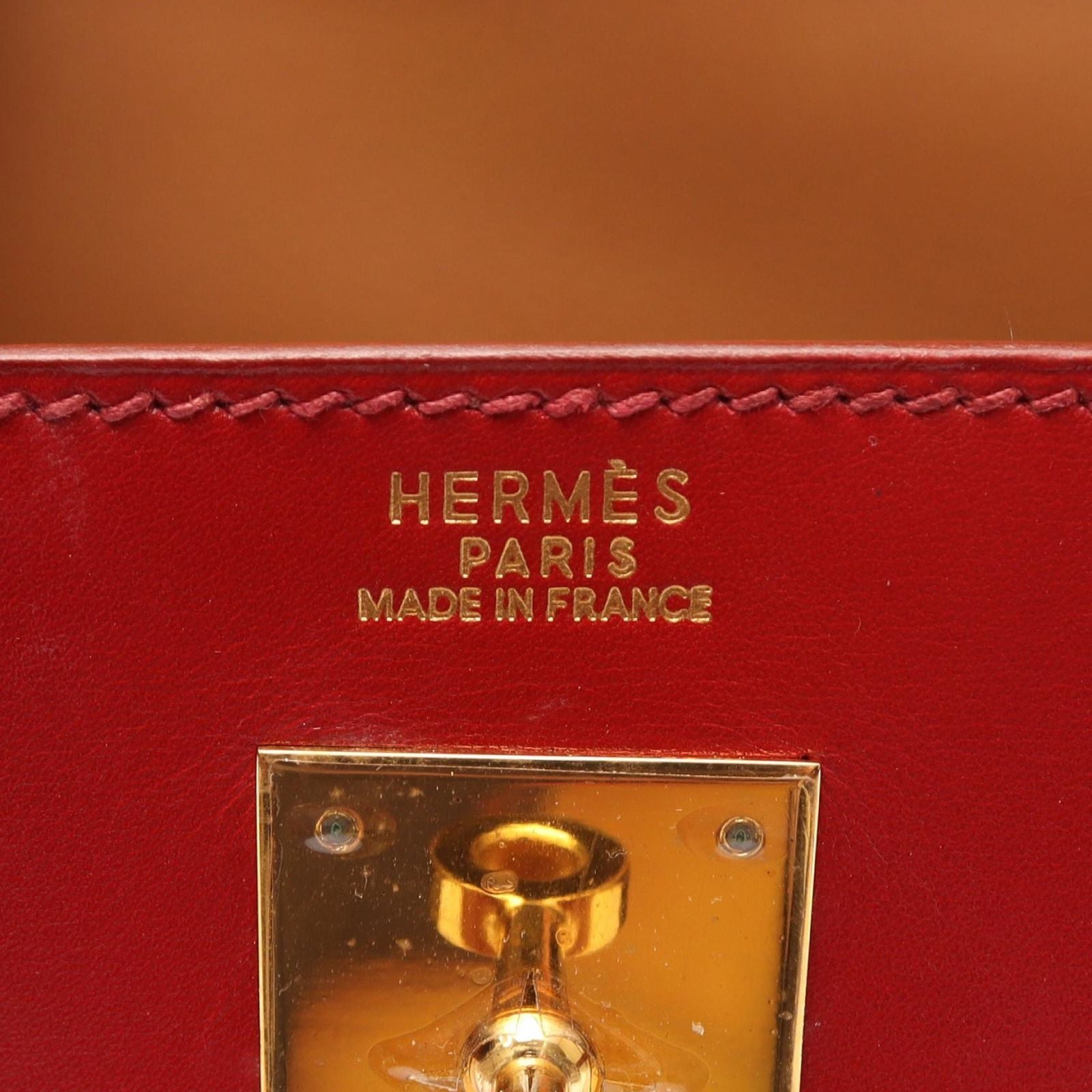 Hermes Handbag Kelly 32 Tricolor 2-Way ju shu Rouge Vif 32 Natural — view 4