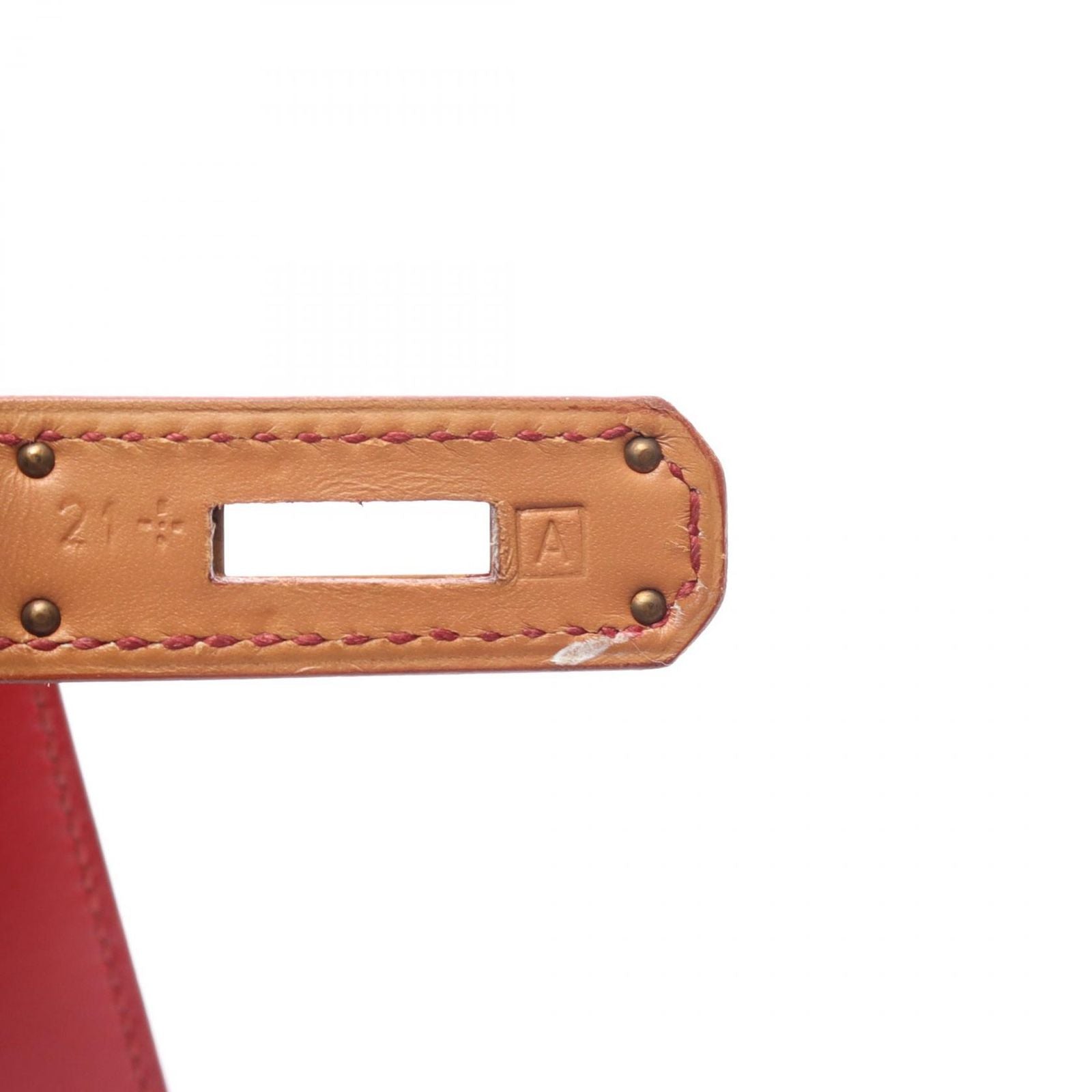 Hermes Handbag Kelly 32 Tricolor 2-Way ju shu Rouge Vif 32 Natural — view 5