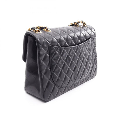 Chanel Shoulder Bag Deca Matelasse 34 Black Lambskin Chain — view 2