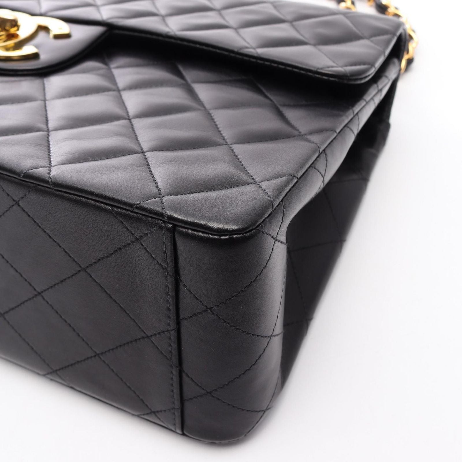 Chanel Shoulder Bag Deca Matelasse 34 Black Lambskin Chain — view 6