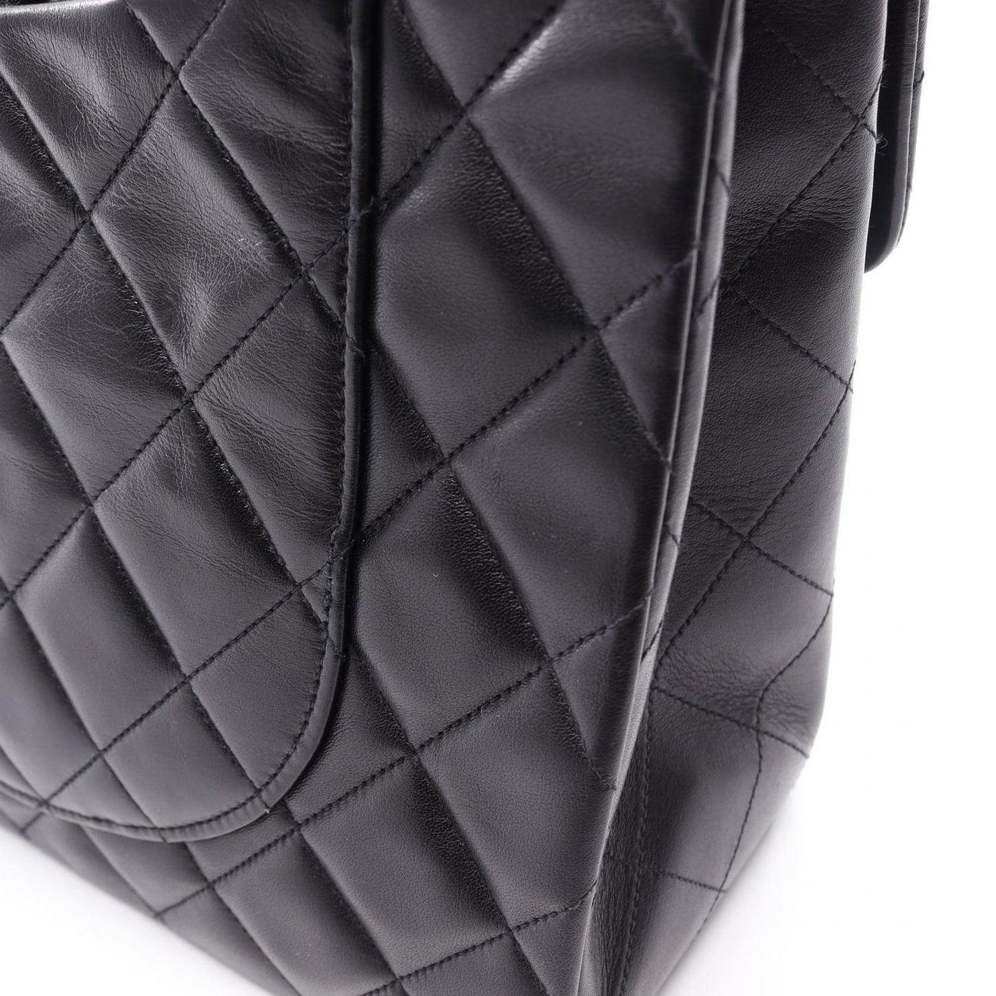 Chanel Shoulder Bag Deca Matelasse 34 Black Lambskin Chain — view 7