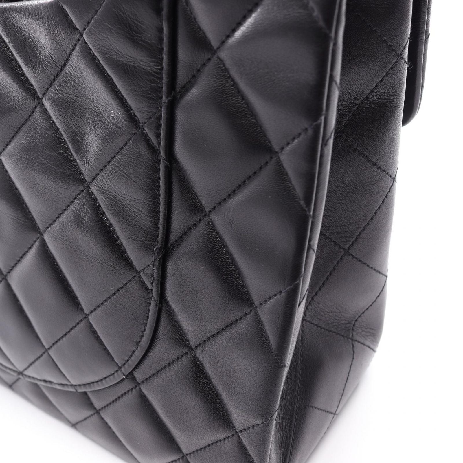 Chanel Shoulder Bag Deca Matelasse 34 Black Lambskin Chain — view 7