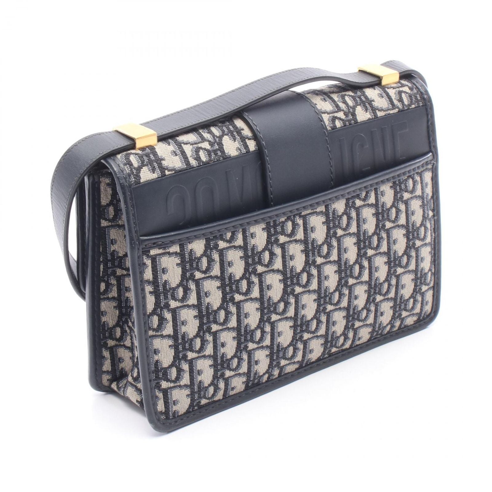 Dior Dio Shoulder Bag 30 Montaigne Mont new Oblique Navy Canvas Leather — view 2