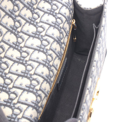 Dior Dio Shoulder Bag 30 Montaigne Mont new Oblique Navy Canvas Leather — view 3