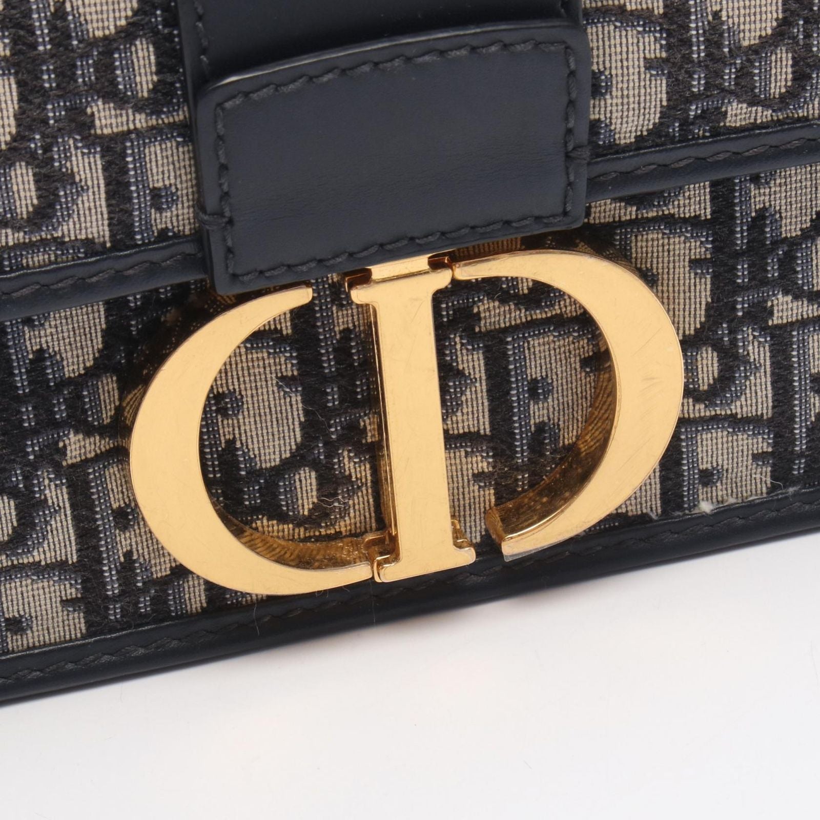 Dior Dio Shoulder Bag 30 Montaigne Mont new Oblique Navy Canvas Leather — view 7