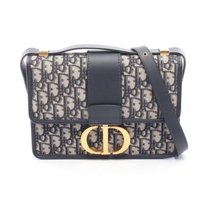 Dior Dio Shoulder Bag 30 Montaigne Mont new Oblique Navy Canvas Leather