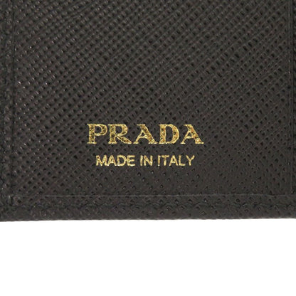 Prada Saffiano Triangle Leather Black Bifold Wallet — view 9