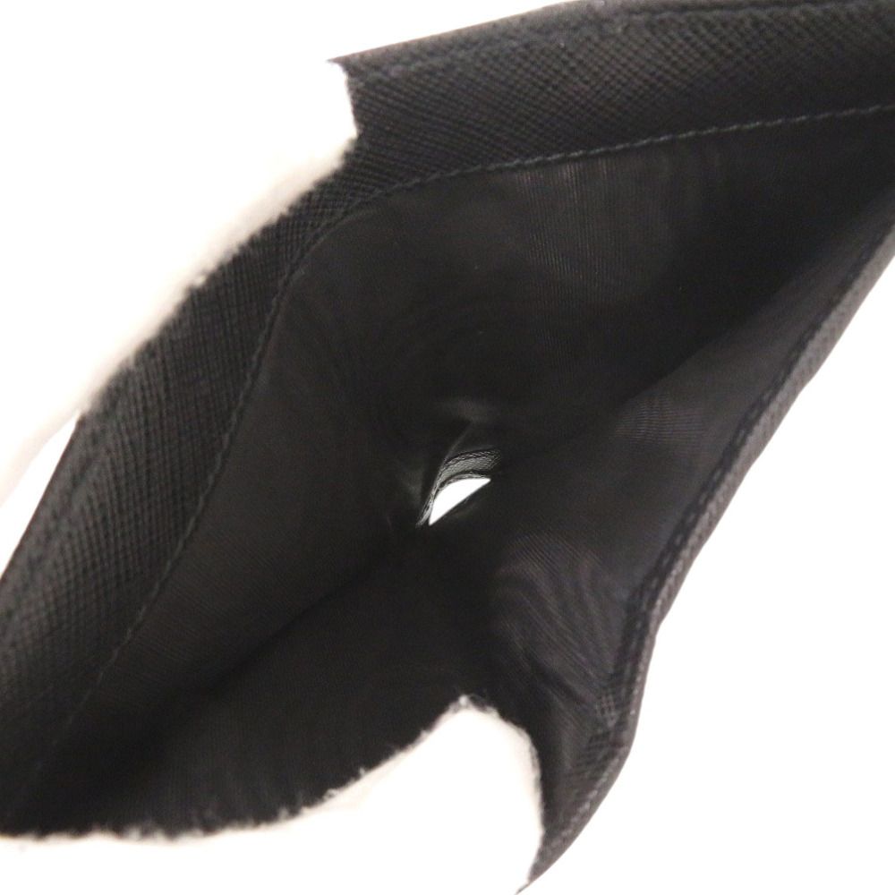 Prada Saffiano Triangle Leather Black Bifold Wallet — view 6