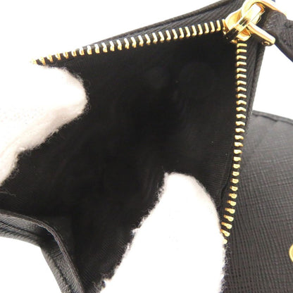 Prada Saffiano Triangle Leather Black Bifold Wallet — view 7