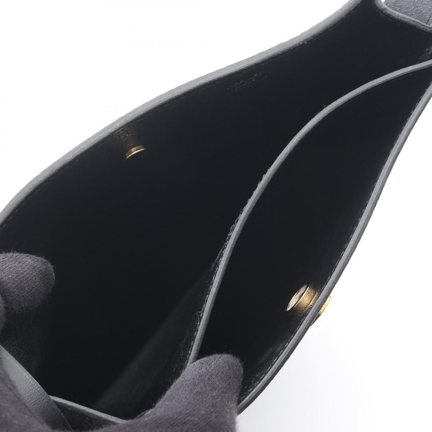 Hermes Shoulder Bag Perspective Cavalier Pochette Black — view 3