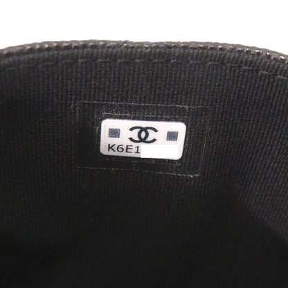 Chanel Quilted CC Logo Leather Black Fragment Case Wallet — view 8