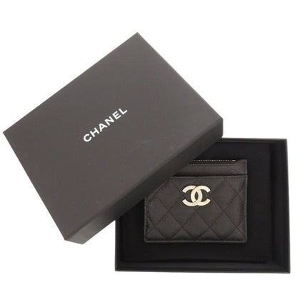 Chanel Quilted CC Logo Leather Black Fragment Case Wallet — view 2