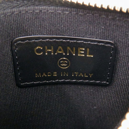 Chanel Quilted CC Logo Leather Black Fragment Case Wallet — view 7