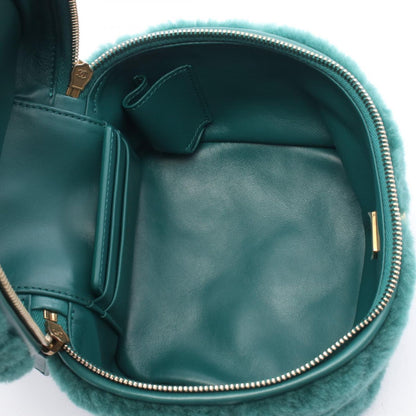 Chanel Shoulder Bag Quilted Vanity 2-Way Green Leather Chain — view 3