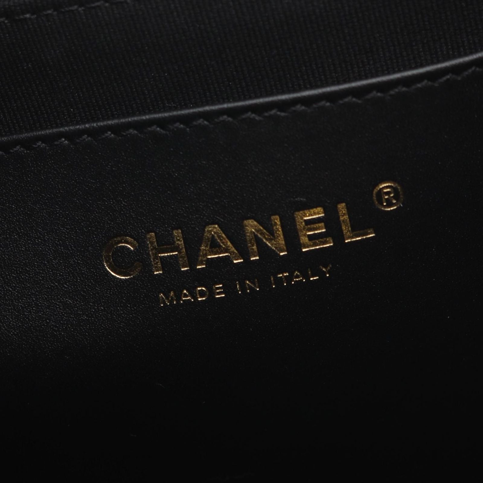 Chanel Shoulder Bag Quilted Black Lambskin Chain — view 4