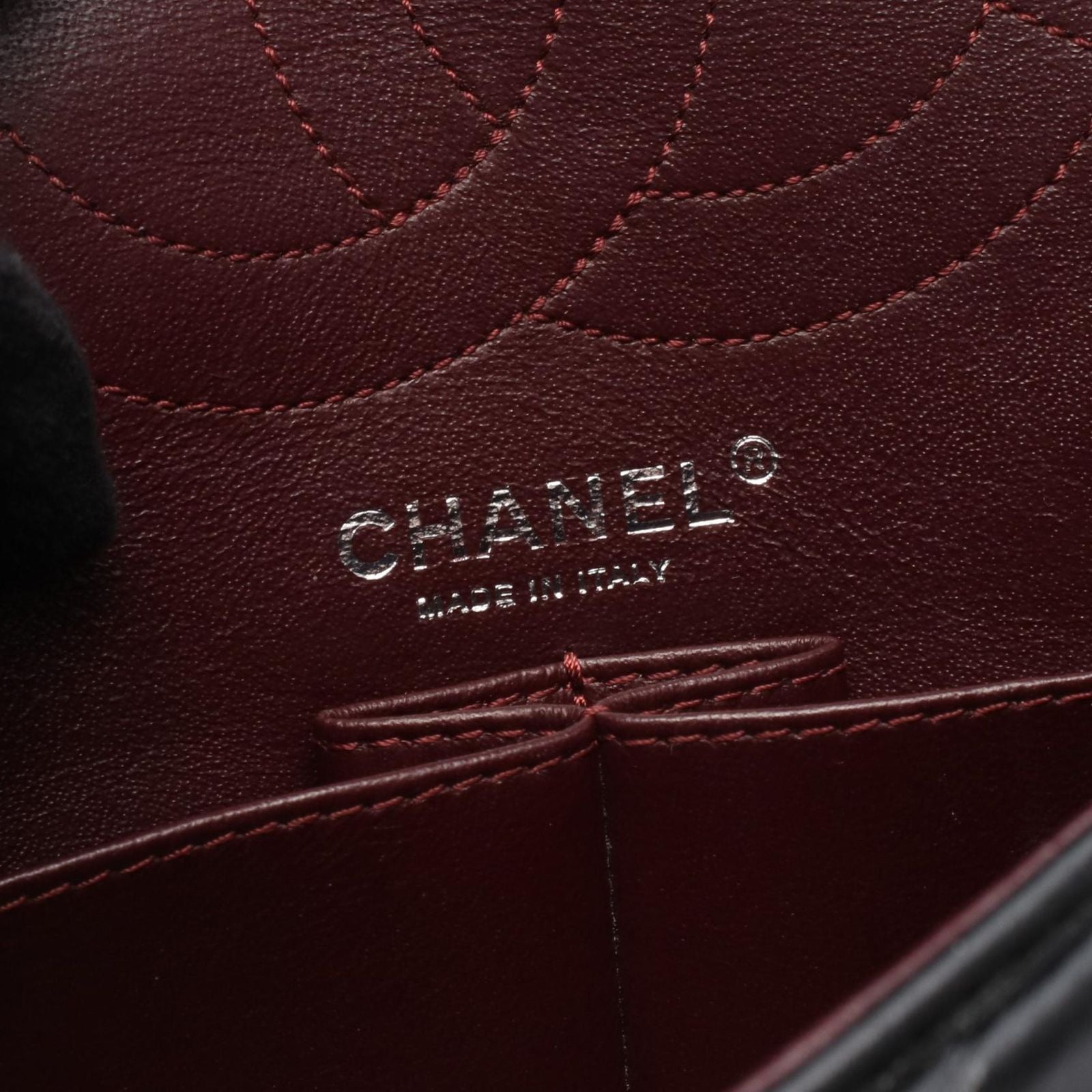 Chanel Shoulder Bag 2.55 Quilted Mademoiselle Chain Black Leather Double Flap — view 4