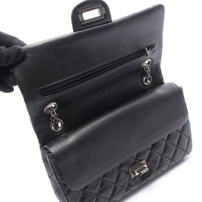 Chanel Shoulder Bag 2.55 Quilted Mademoiselle Chain Black Leather Double Flap — view 6