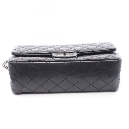 Chanel Shoulder Bag 2.55 Quilted Mademoiselle Chain Black Leather Double Flap — view 7