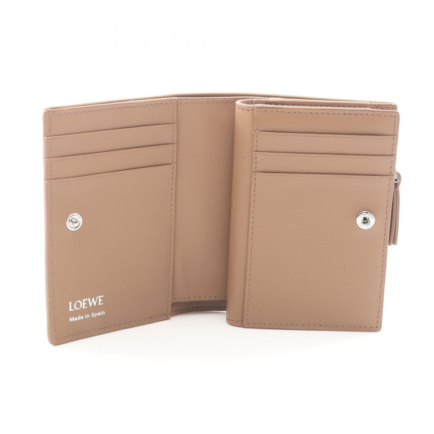 Loewe Bi Foldwallet Duet Compact Wallet Brown Leather — view 3