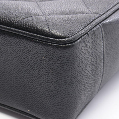 Chanel Tote Quilted Black Caviar Leather Chain — view 9