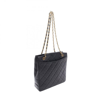 Chanel Tote Quilted Black Caviar Leather Chain — view 2