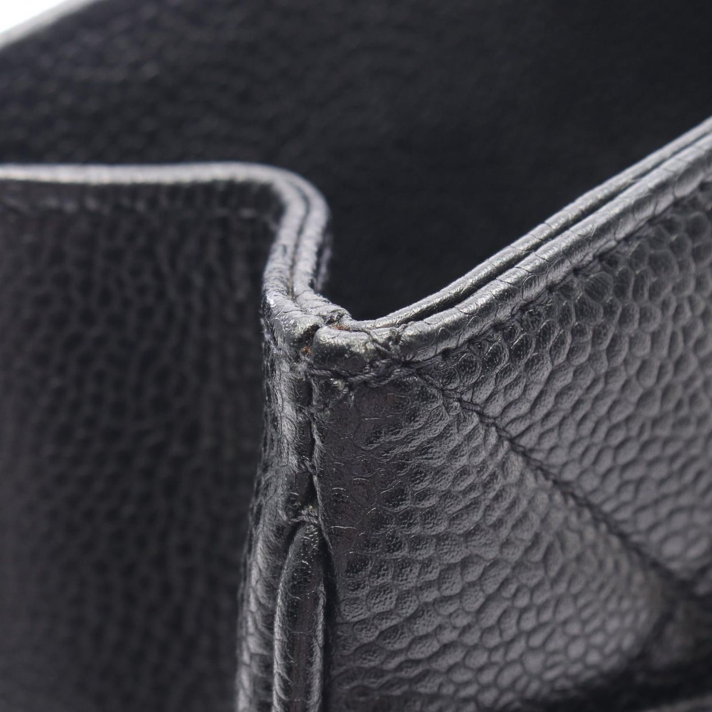 Chanel Tote Quilted Black Caviar Leather Chain — view 8