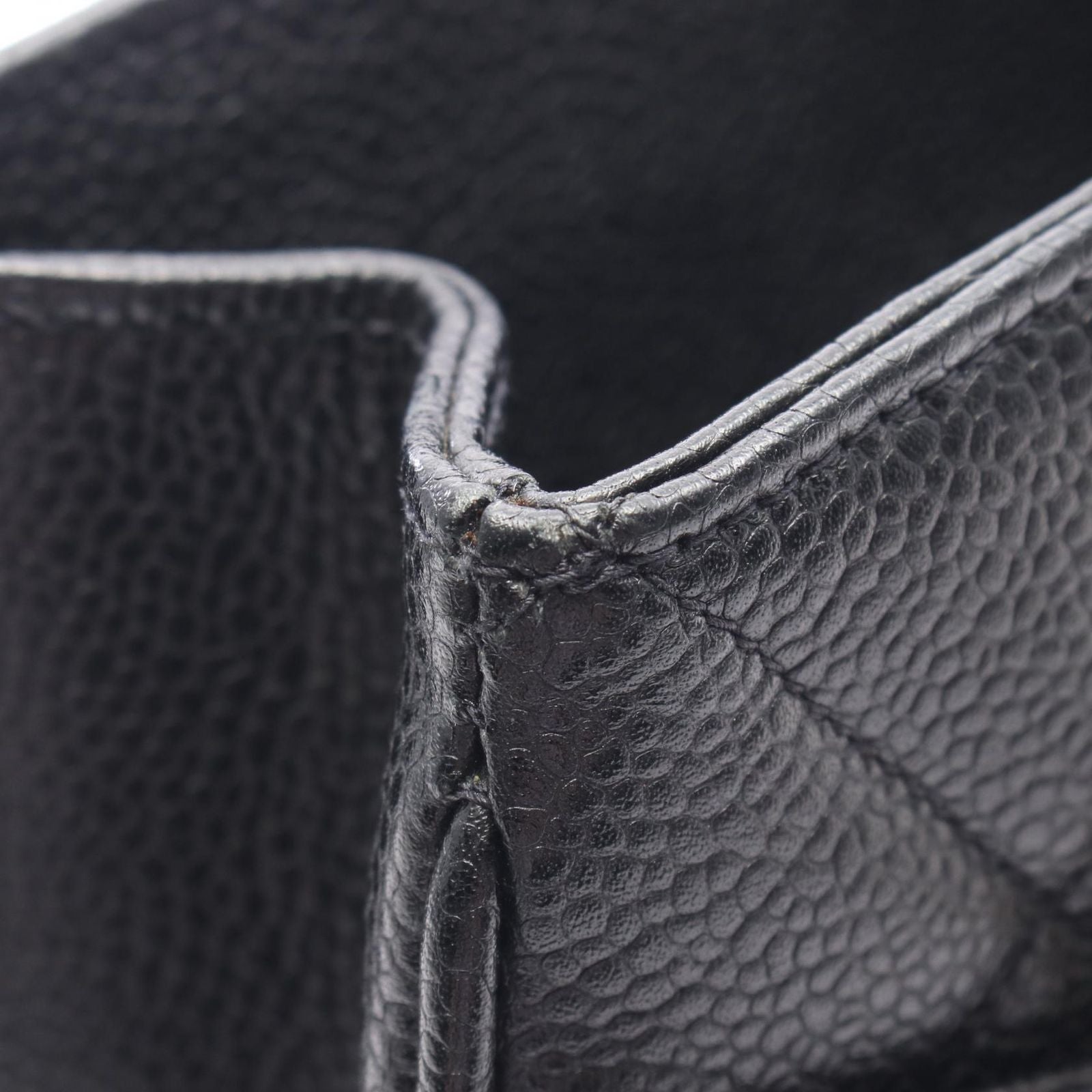 Chanel Tote Quilted Black Caviar Leather Chain — view 8