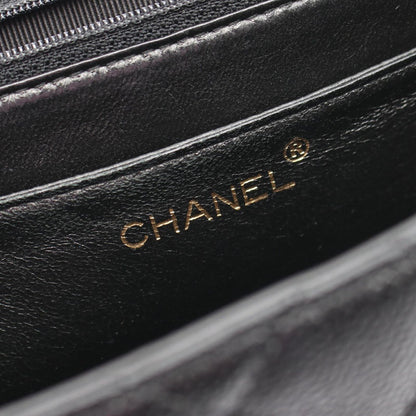 Chanel Handbag Quilted Top Handle Bag Black Caviar Leather — view 4