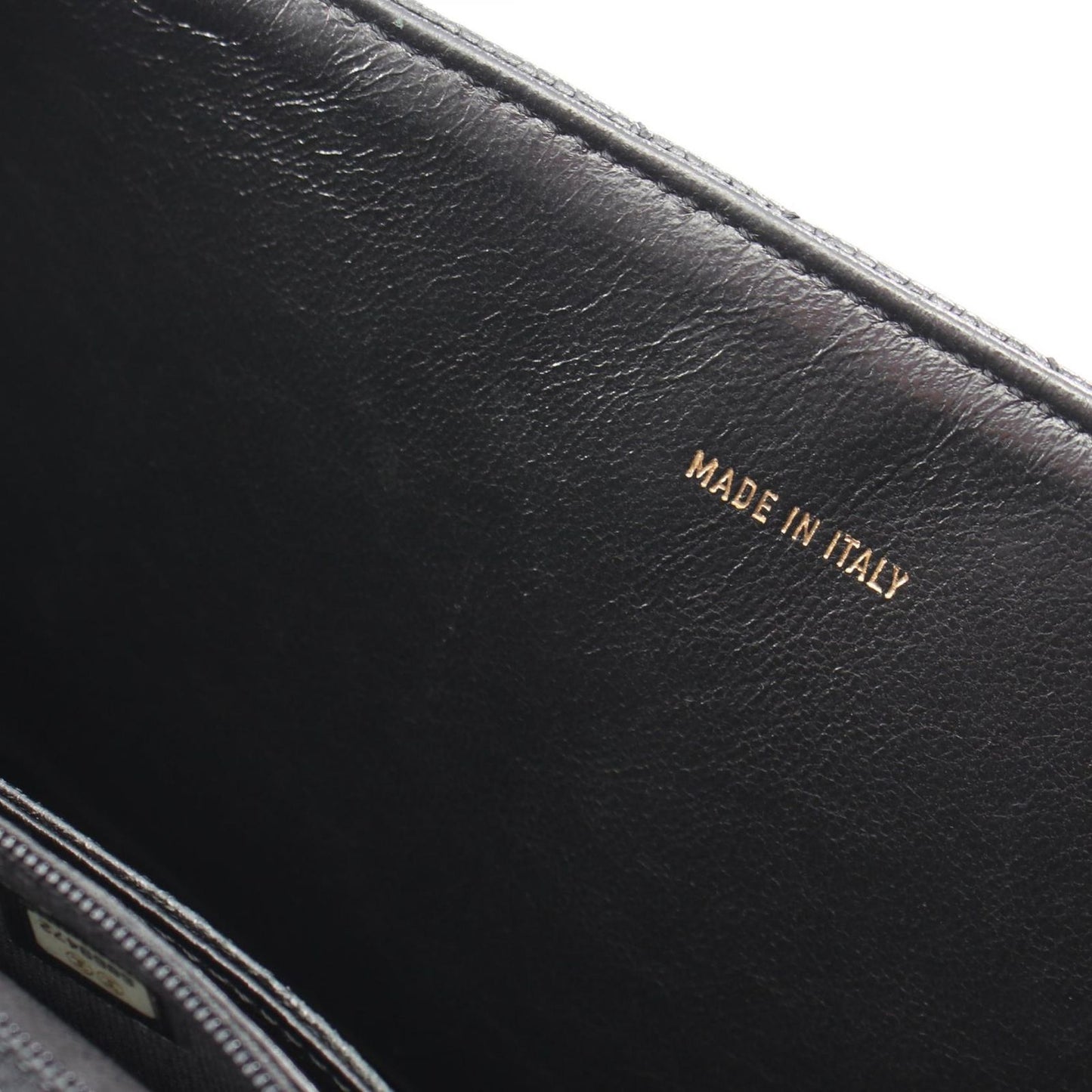 Chanel Handbag Quilted Top Handle Bag Black Caviar Leather — view 9