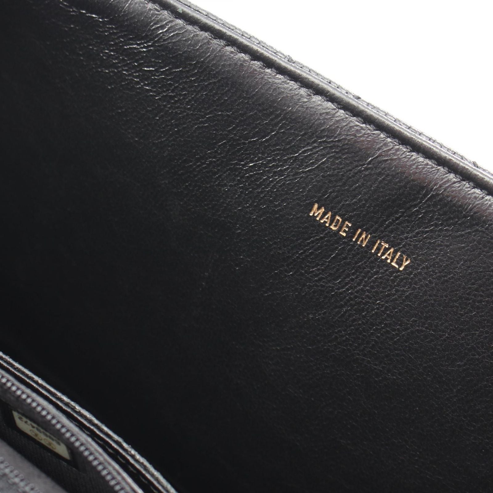Chanel Handbag Quilted Top Handle Bag Black Caviar Leather — view 9