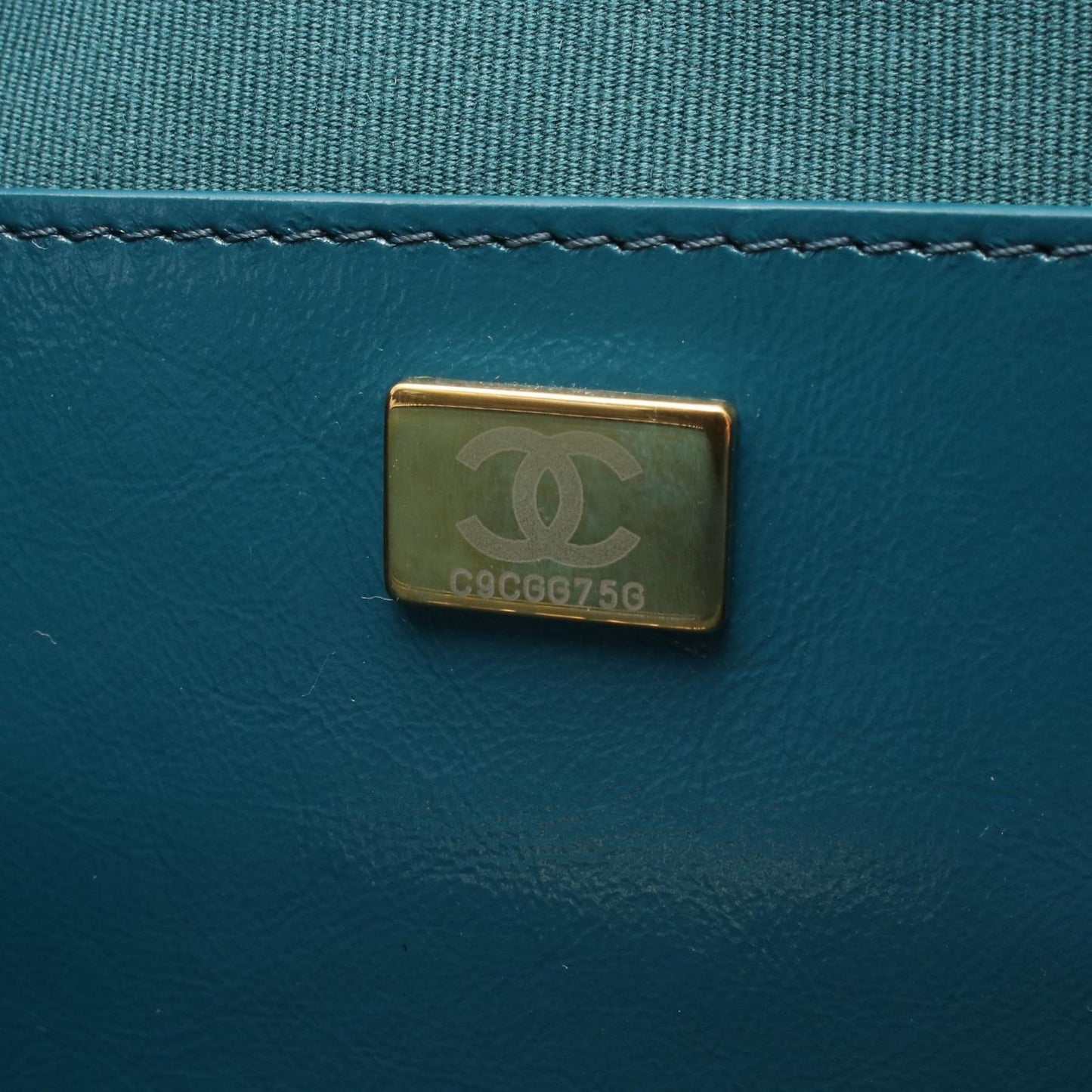 Chanel Backpack Back Quilted Blue Green Leather Chain Backpack — view 5