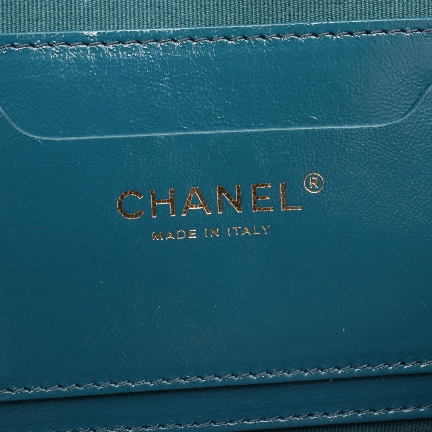 Chanel Backpack Back Quilted Blue Green Leather Chain Backpack — view 4