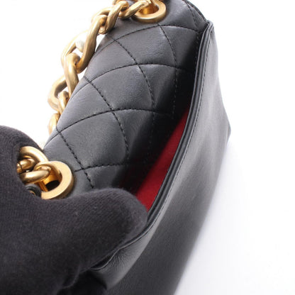 Chanel Shoulder Bag Quilted Flap Black Lambskin Chain — view 6