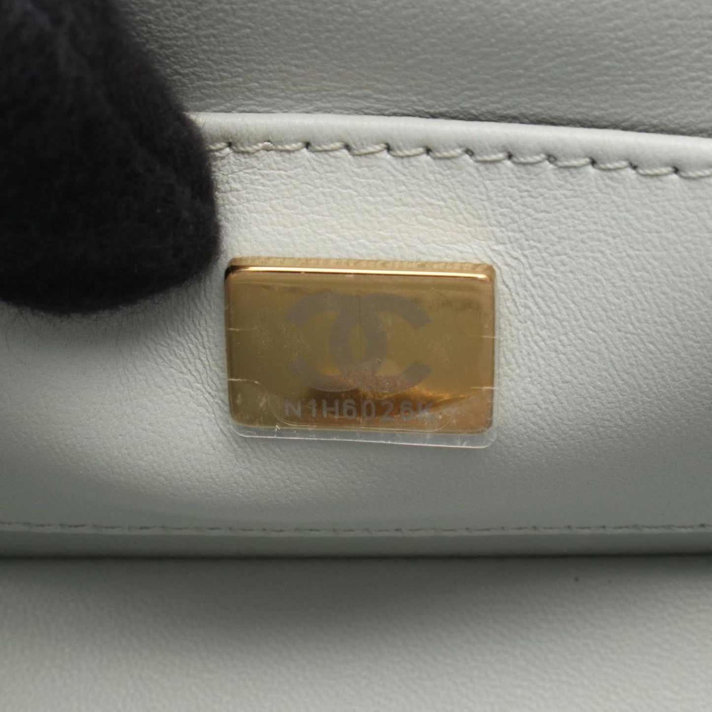 Chanel Shoulder Bag Quilted Vanity 2-Way Blue Gray Leather — view 5
